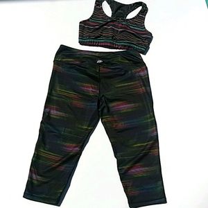 Woman's workout capri & sports bra set